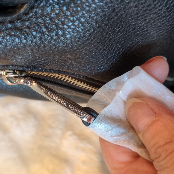 Rebecca Minkoff Blythe Black Studded Drawstring Backpack. Brand New - Picture 9 of 10